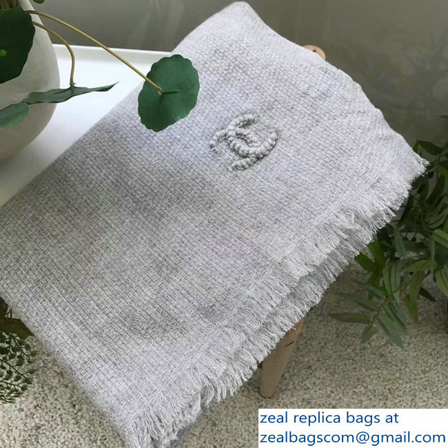Chanel CC Logo Cashmere Scarf 03 2018