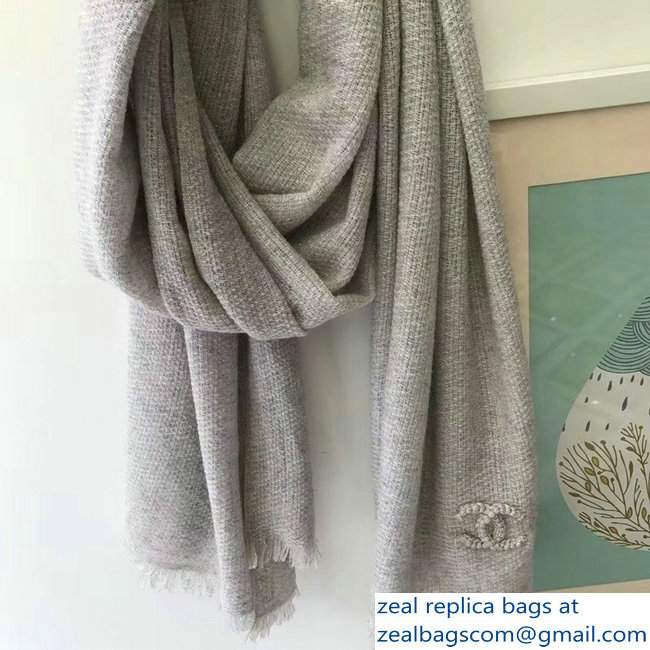 Chanel CC Logo Cashmere Scarf 03 2018
