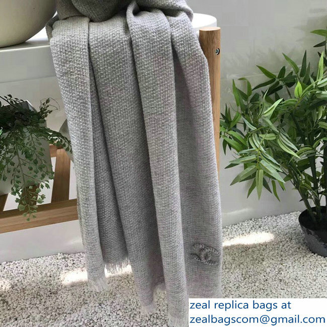 Chanel CC Logo Cashmere Scarf 03 2018