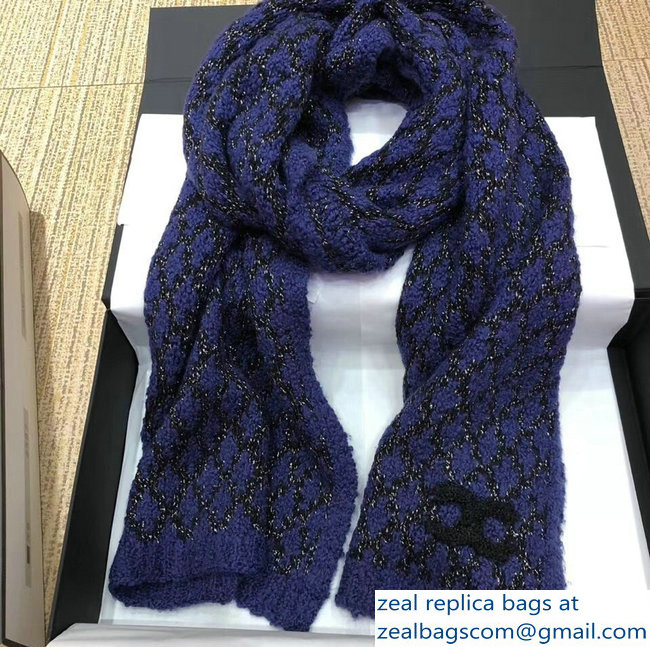 Chanel CC Logo Wool Scarf 06 2018