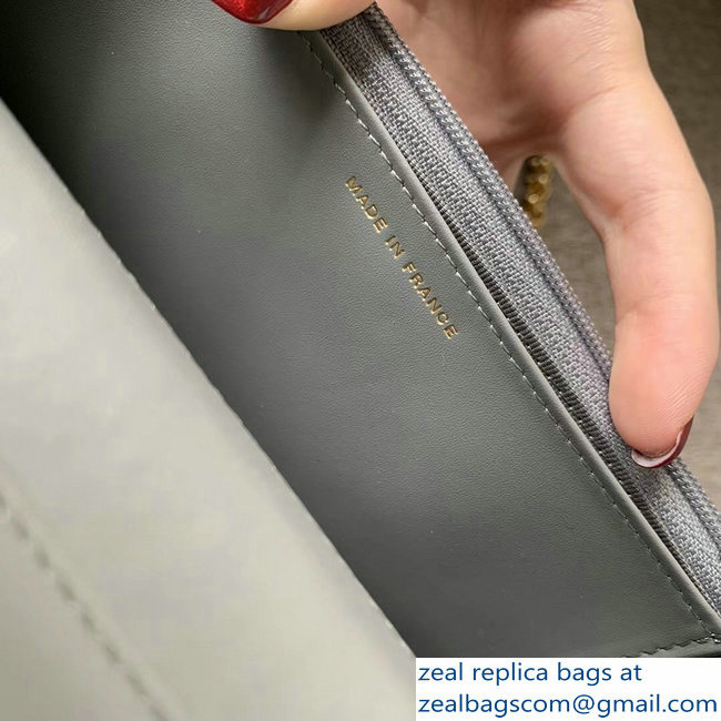 Chanel Chevron Calfskin/Elaphe Wallet On Chain WOC Bag Gray 2018