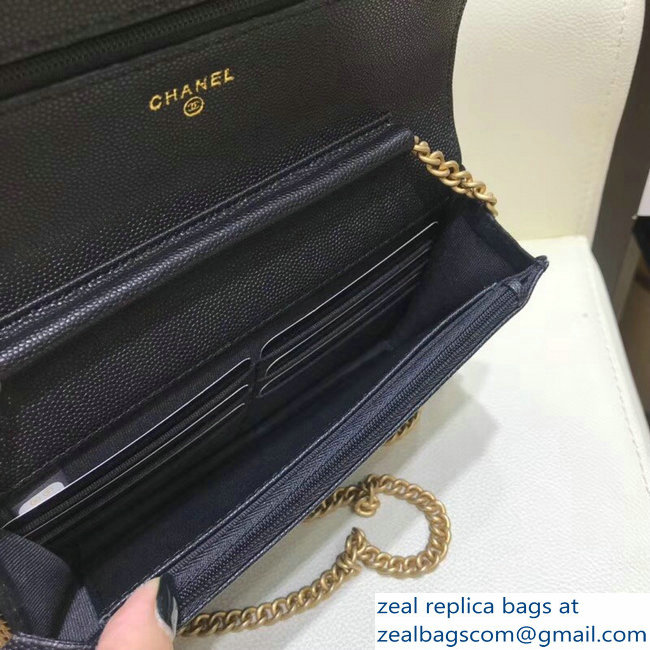 Chanel Lady Coco Wallet On Chain WOC Bag A70641 Grained Black 2018