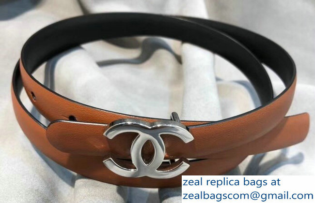Chanel Width 1.5cm Leather Belt CH25