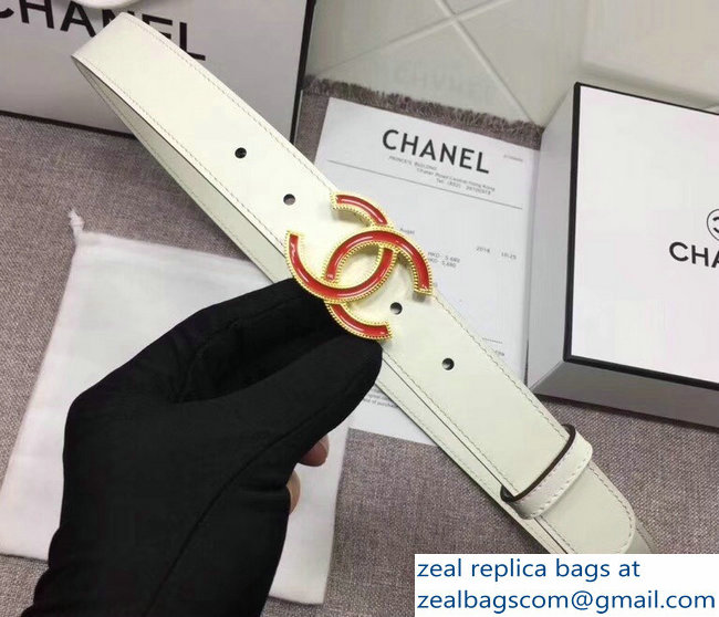Chanel Width 3cm Leather Belt CH18