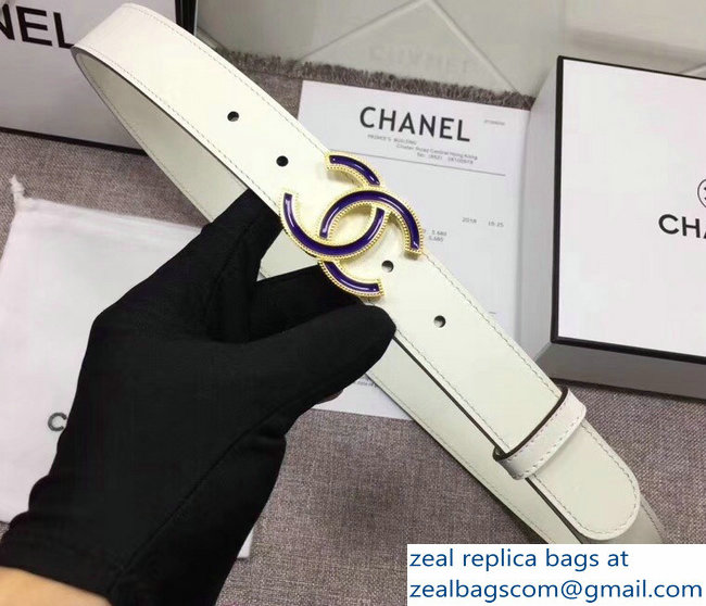 Chanel Width 3cm Leather Belt CH19