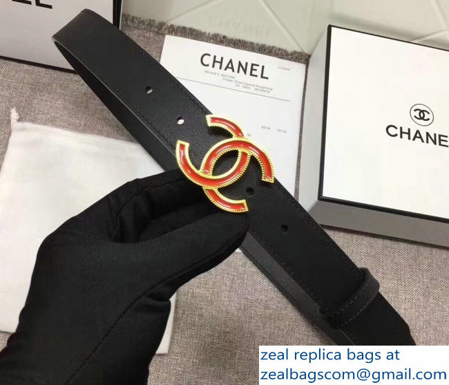 Chanel Width 3cm Leather Belt CH20