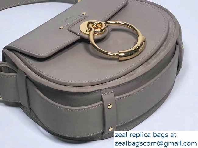 Chloe Shiny And Suede Calfskin Small Tess Bag Gray 2018 - Click Image to Close