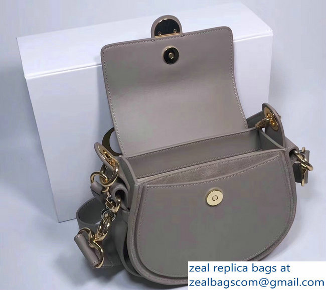 Chloe Shiny And Suede Calfskin Small Tess Bag Gray 2018