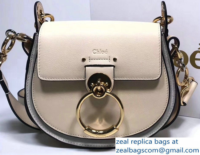Chloe Shiny And Suede Calfskin Small Tess Bag Off White 2018