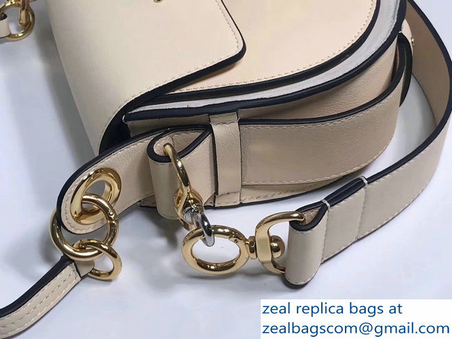 Chloe Shiny And Suede Calfskin Small Tess Bag Off White 2018 - Click Image to Close