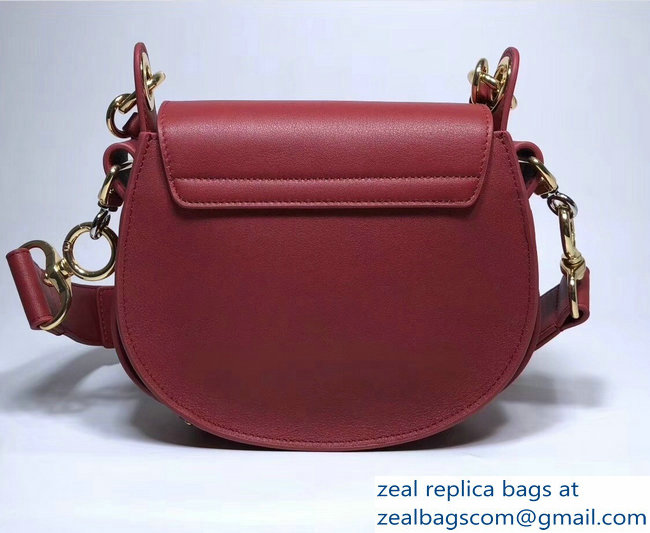 Chloe Shiny And Suede Calfskin Small Tess Bag Red 2018