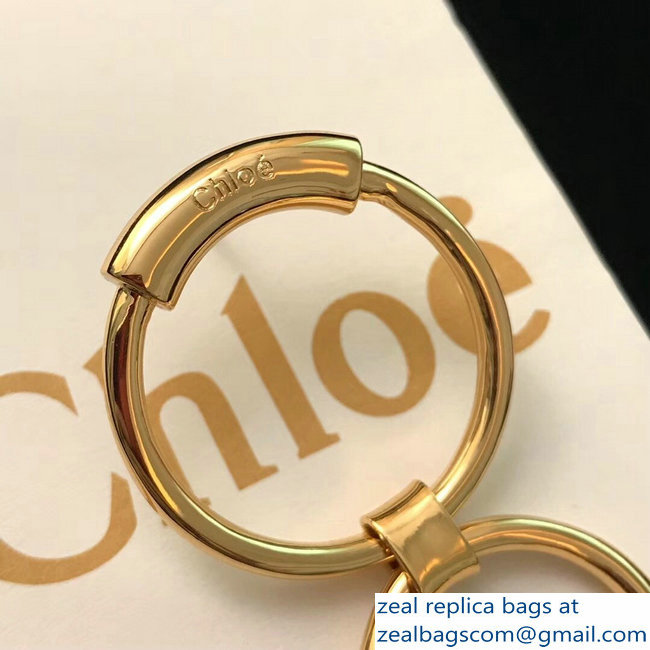 Chloe Emoji Dangling Earrings in Gold Brass - Click Image to Close