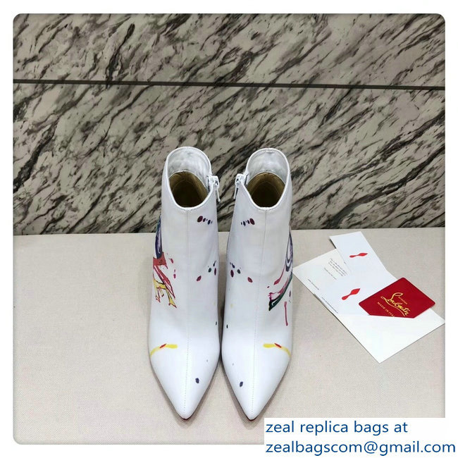 Christian Louboutin Heel 10cm Boot In Love Ankle Boots White 2018