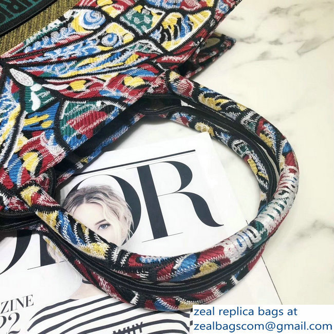 Dior Book Tote Bag In Embroidered Canvas Butterfly 2018 - Click Image to Close