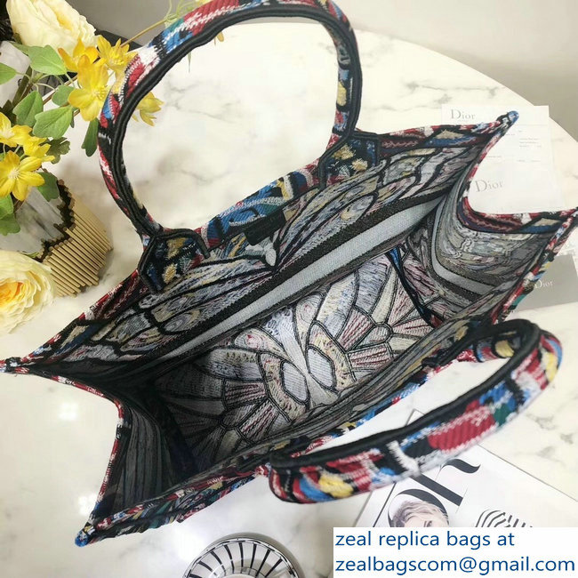 Dior Book Tote Bag In Embroidered Canvas Butterfly 2018 - Click Image to Close