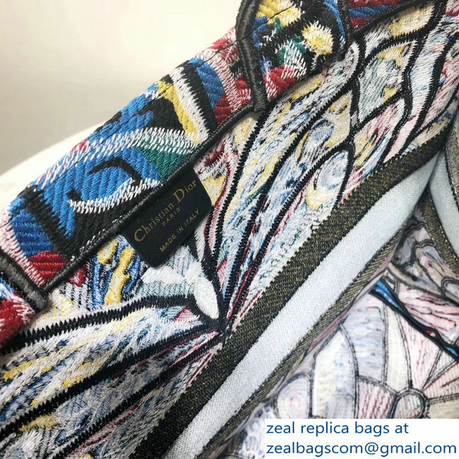 Dior Book Tote Bag In Embroidered Canvas Butterfly 2018
