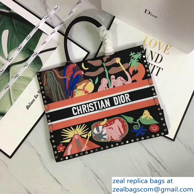 Dior Book Tote Bag in Print Calfskin 01 2018