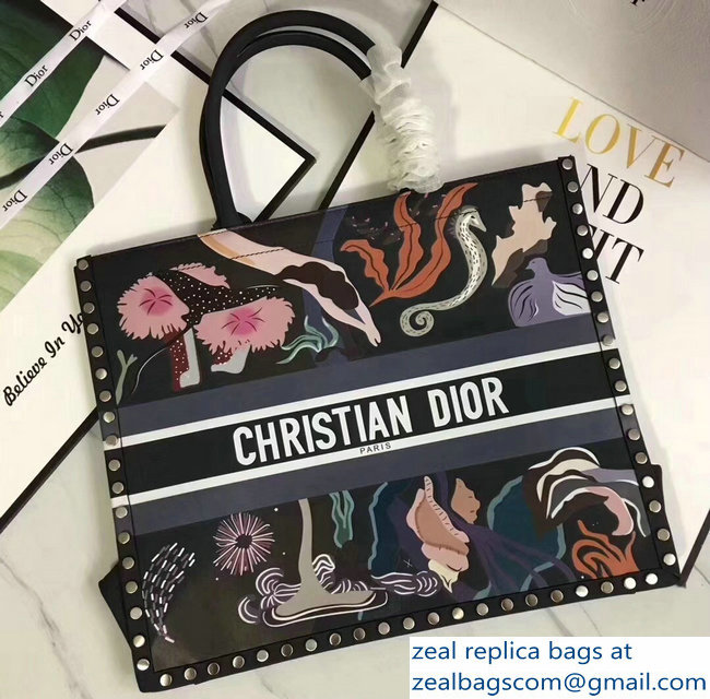Dior Book Tote Bag in Print Calfskin 02 2018