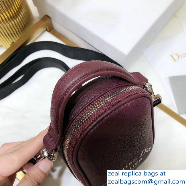 Dior Christian Dior Atelier Print Pouch Cross Body Bag Burgundy 2018 - Click Image to Close