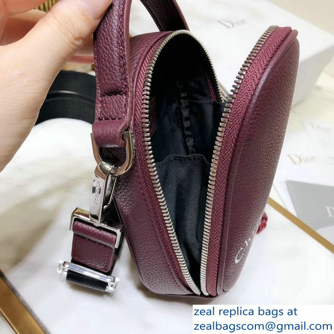 Dior Christian Dior Atelier Print Pouch Cross Body Bag Burgundy 2018 - Click Image to Close