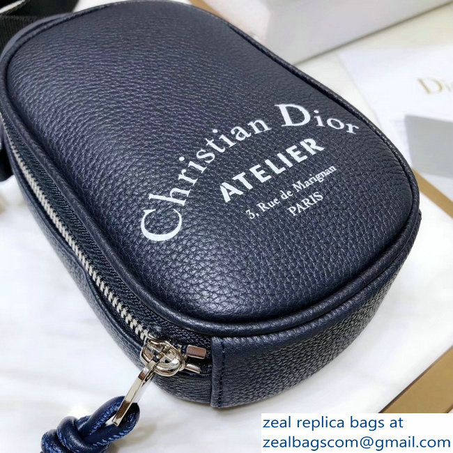 Dior Christian Dior Atelier Print Pouch Cross Body Bag Navy Blue 2018 - Click Image to Close