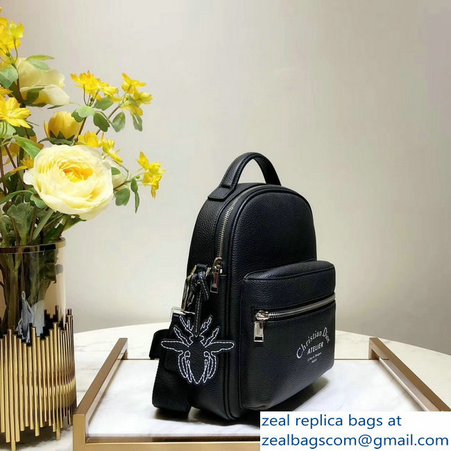 Dior Christian Dior Atelier Print Rider Rucksack Backpack Mini Bag Black 2018 - Click Image to Close