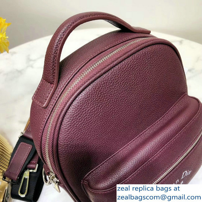 Dior Christian Dior Atelier Print Rider Rucksack Backpack Mini Bag Burgundy 2018 - Click Image to Close