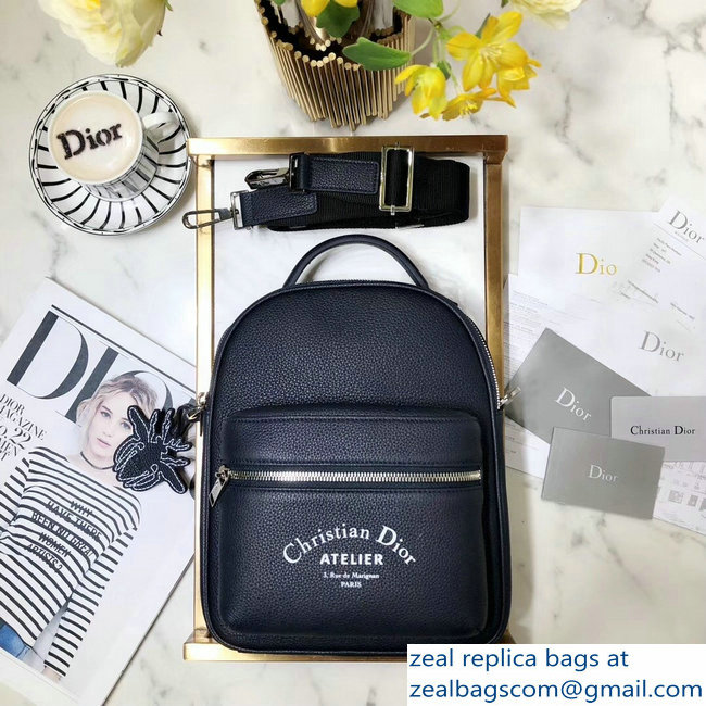 Dior Christian Dior Atelier Print Rider Rucksack Backpack Mini Bag Navy Blue 2018