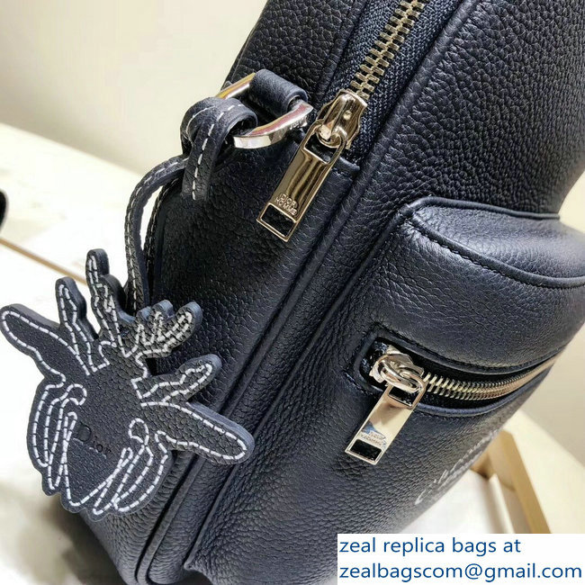 Dior Christian Dior Atelier Print Rider Rucksack Backpack Mini Bag Navy Blue 2018 - Click Image to Close