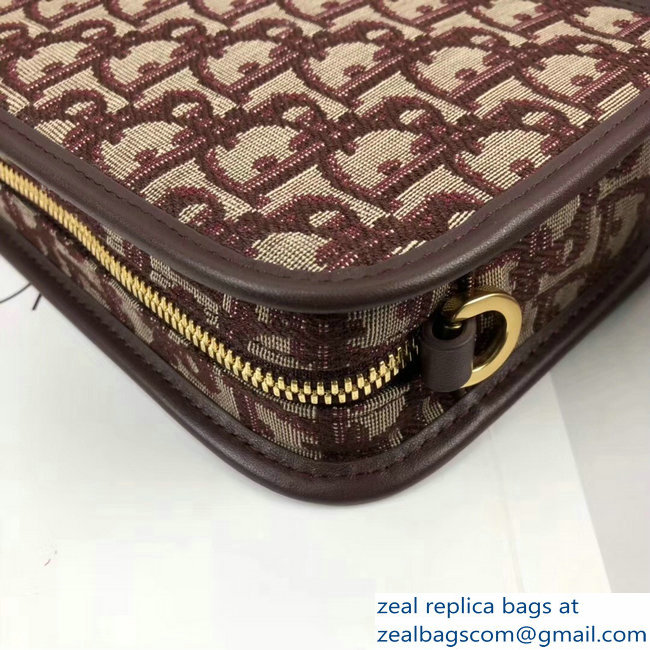 Dior Diorquake Clutch Bag In Oblique Jacquard Canvas Burgundy 2018