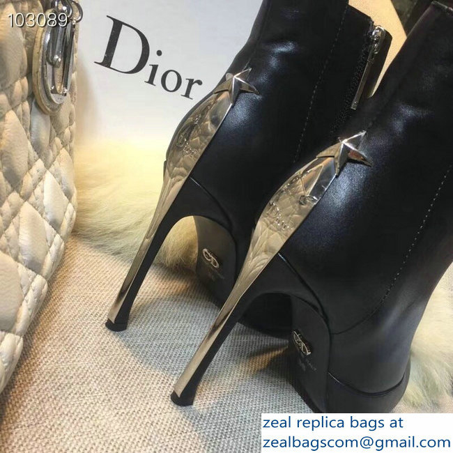 Dior Heel 10cm Star Ankle Boots Black 2018 - Click Image to Close