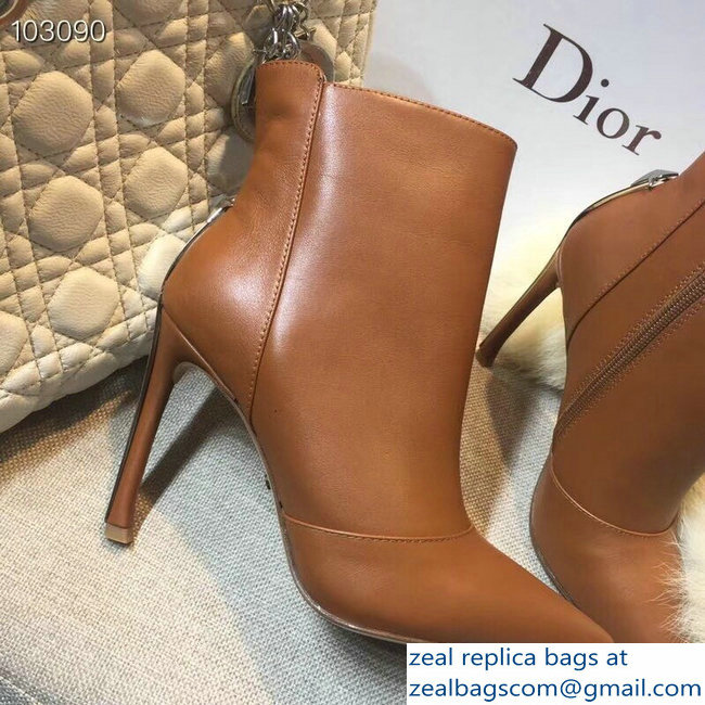 Dior Heel 10cm Star Ankle Boots Brown 2018