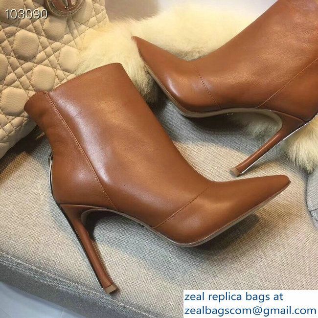 Dior Heel 10cm Star Ankle Boots Brown 2018