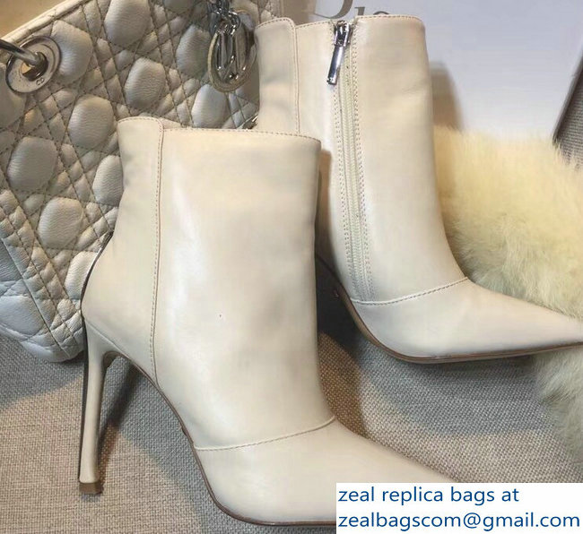Dior Heel 10cm Star Ankle Boots Creamy 2018