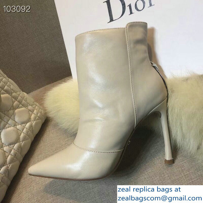 Dior Heel 10cm Star Ankle Boots Creamy 2018