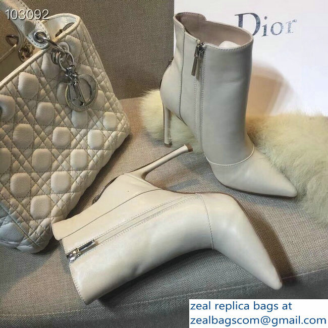 Dior Heel 10cm Star Ankle Boots Creamy 2018