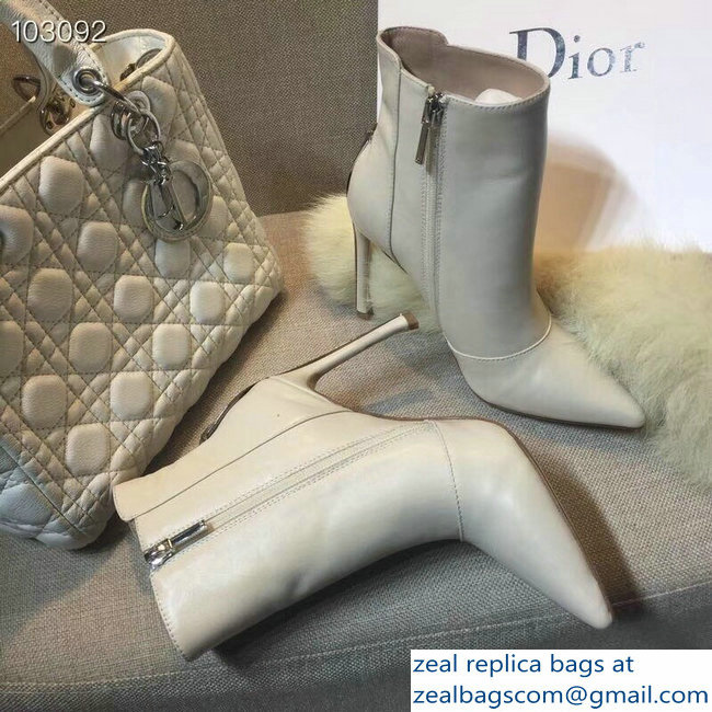 Dior Heel 10cm Star Ankle Boots Creamy 2018 - Click Image to Close