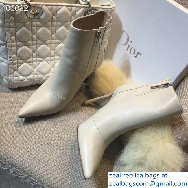 Dior Heel 10cm Star Ankle Boots Creamy 2018 - Click Image to Close