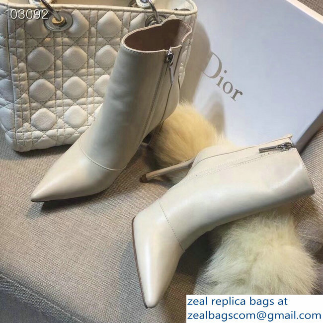 Dior Heel 10cm Star Ankle Boots Creamy 2018