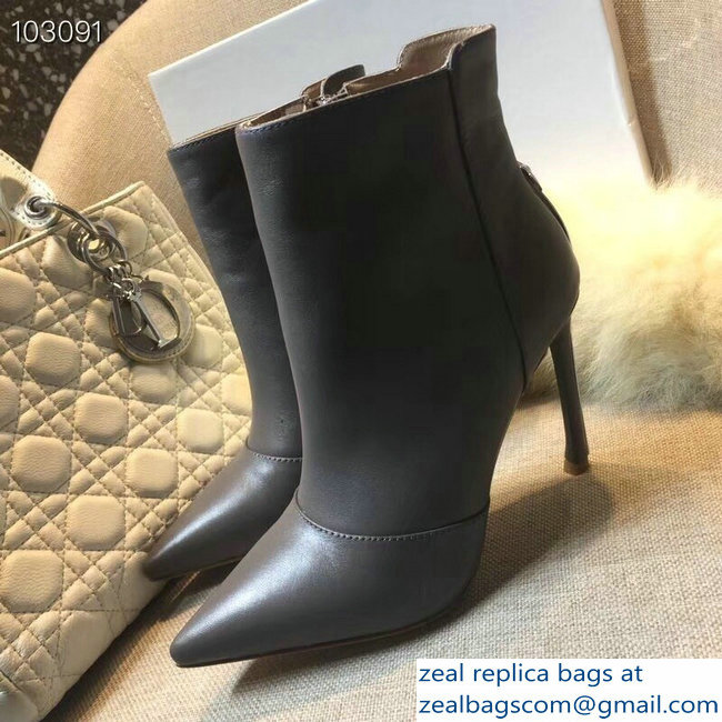 Dior Heel 10cm Star Ankle Boots Gray 2018