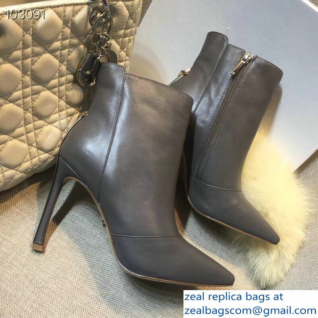 Dior Heel 10cm Star Ankle Boots Gray 2018 - Click Image to Close