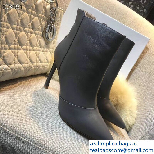 Dior Heel 10cm Star Ankle Boots Gray 2018