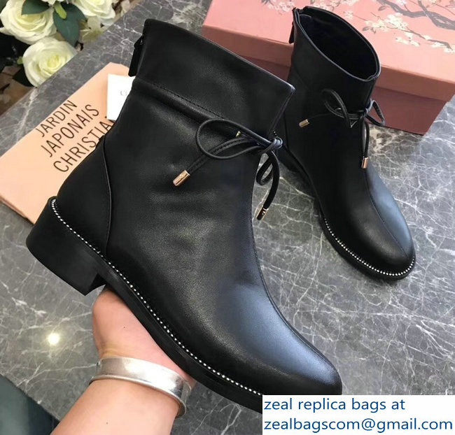 Dior Lace-up Ankle Boots Black 2018
