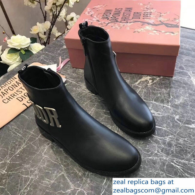 Dior Logo Ankle Boots Black 2018 - Click Image to Close