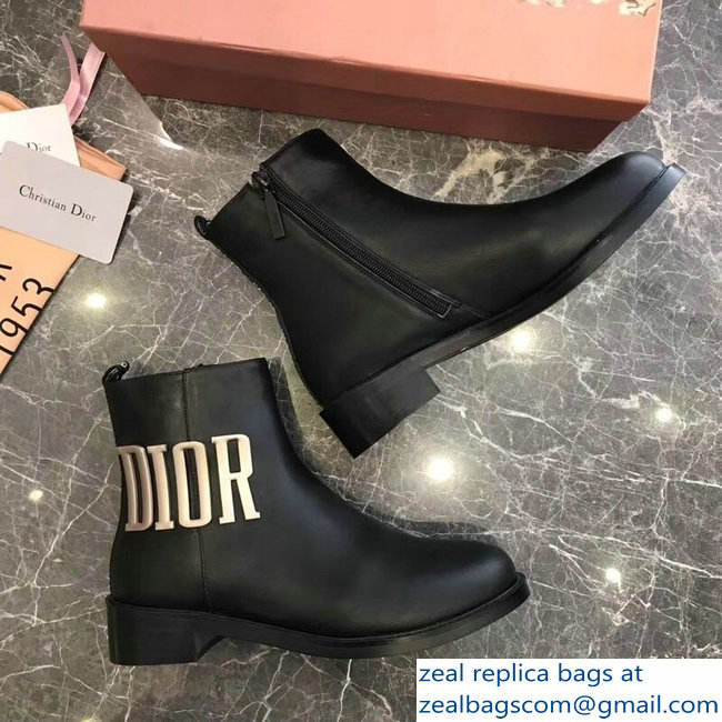 Dior Logo Ankle Boots Black 2018