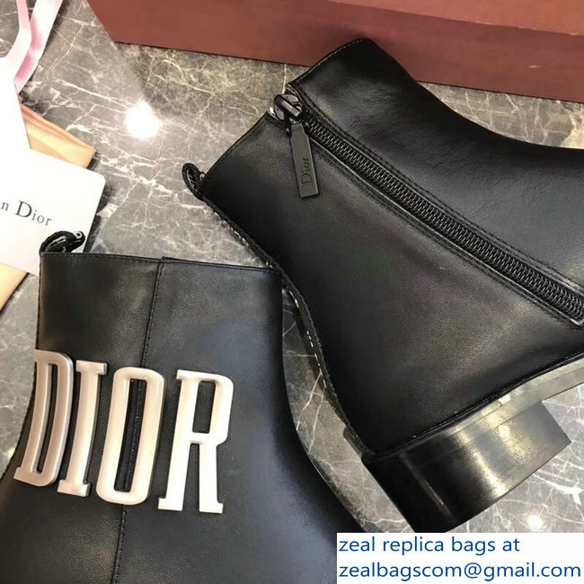 Dior Logo Ankle Boots Black 2018