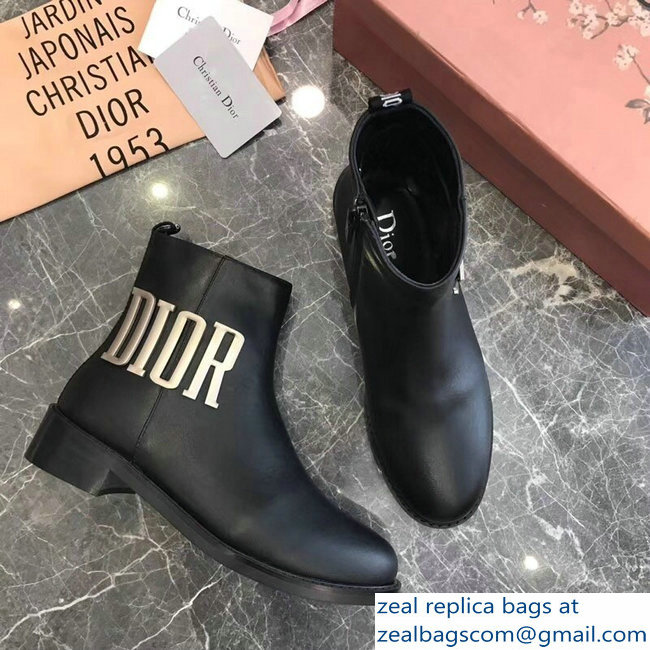 Dior Logo Ankle Boots Black 2018 - Click Image to Close