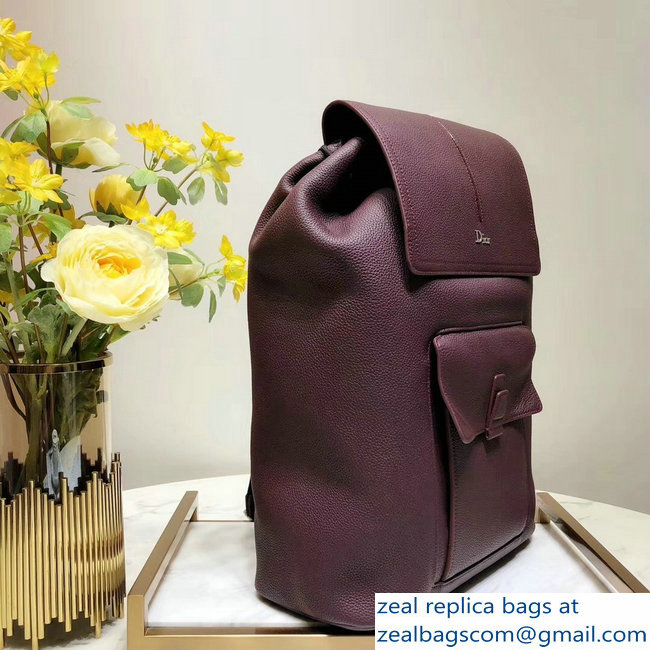 Dior Motion Rucksack Backpack Bag In Calfskin Burgundy 2018 - Click Image to Close