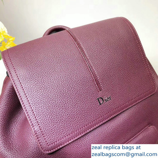 Dior Motion Rucksack Backpack Bag In Calfskin Burgundy 2018 - Click Image to Close