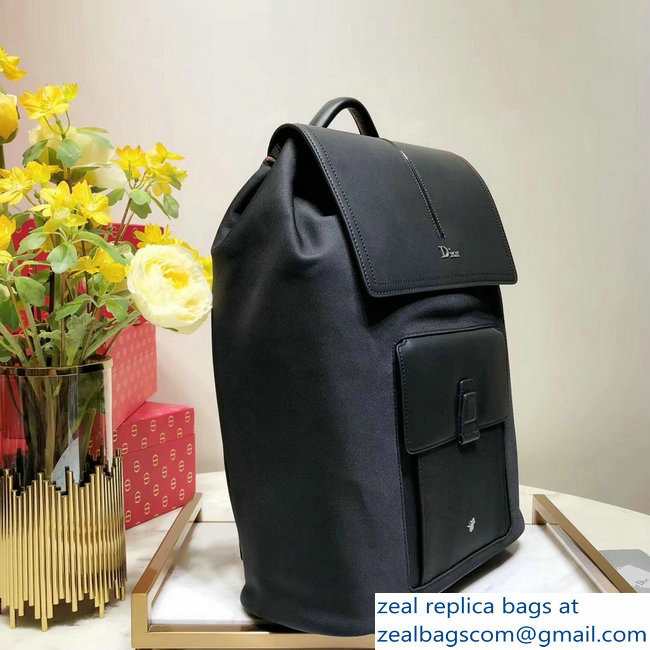 Dior Motion Rucksack Backpack Bag In Nylon and Calfskin Black 2018 - Click Image to Close